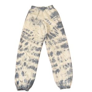 Blue and white tie dye sweatpants. Size S. EUC